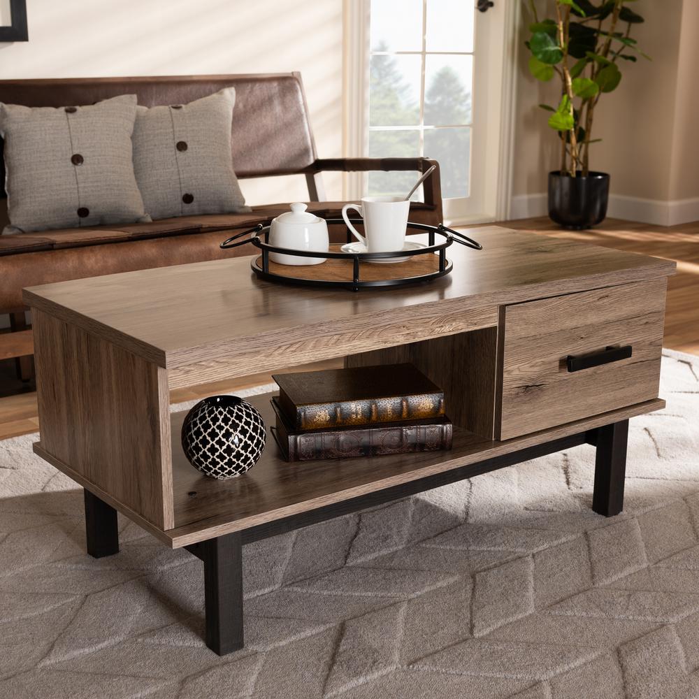 Baxton Studio Arend Oak And Black Coffee Table 153 9179 Hd The Home Depot - Coffee Table Dark Wood And Black Baxton Studio Arend Oak And Black Coffee Table 153 9179 Hd The Home Depot - Coffee Table Dark Wood And Black