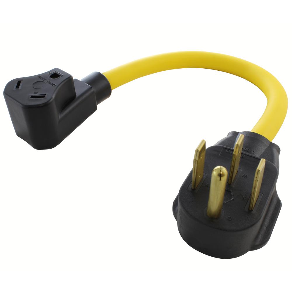 NUSET RV dogbone Adapter 30 amp Male to 50 amp Female Locking Connector