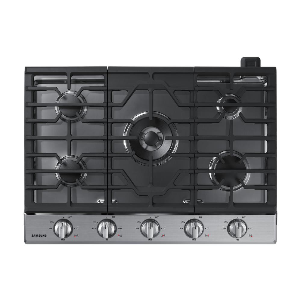 Samsung 30 in. Gas Cooktop in Stainless Steel with 5 Burners including Power Burner with WiFi