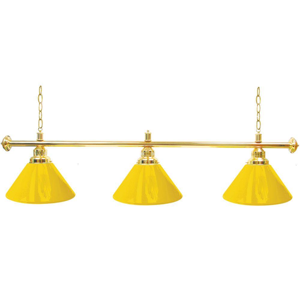 3 Light Yellow Billiard Lamp 603g Yel The Home Depot 3 Light Yellow Billiard Lamp