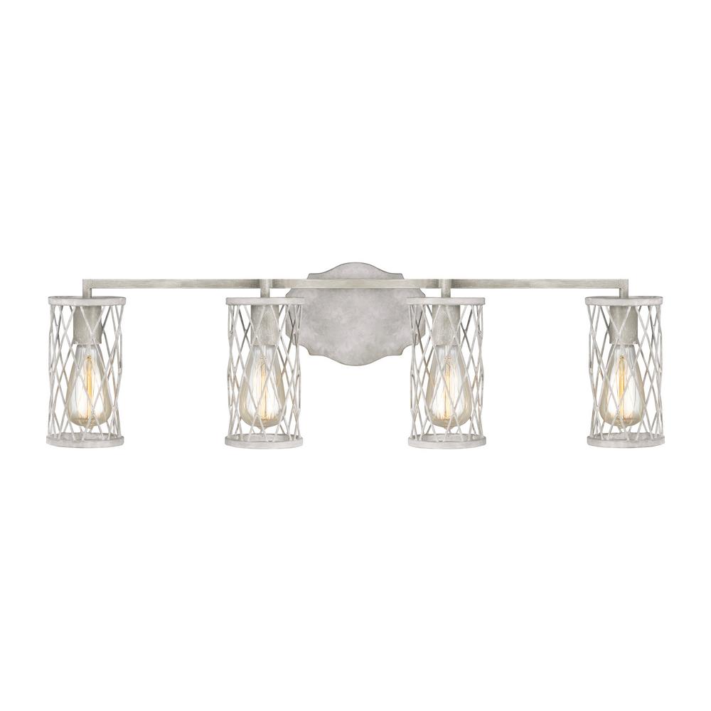 Feiss Cosette 4Light French Washed Oak and Distressed White Wood Vanity LightVS2484FWO/DWW