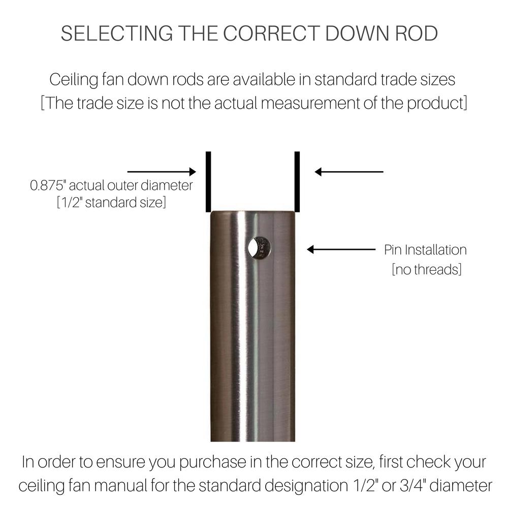 River Of Goods 48 In Oil Rubbed Bronze Extension Downrod 19608 Oil Rubbed Bronze Extension Downrod