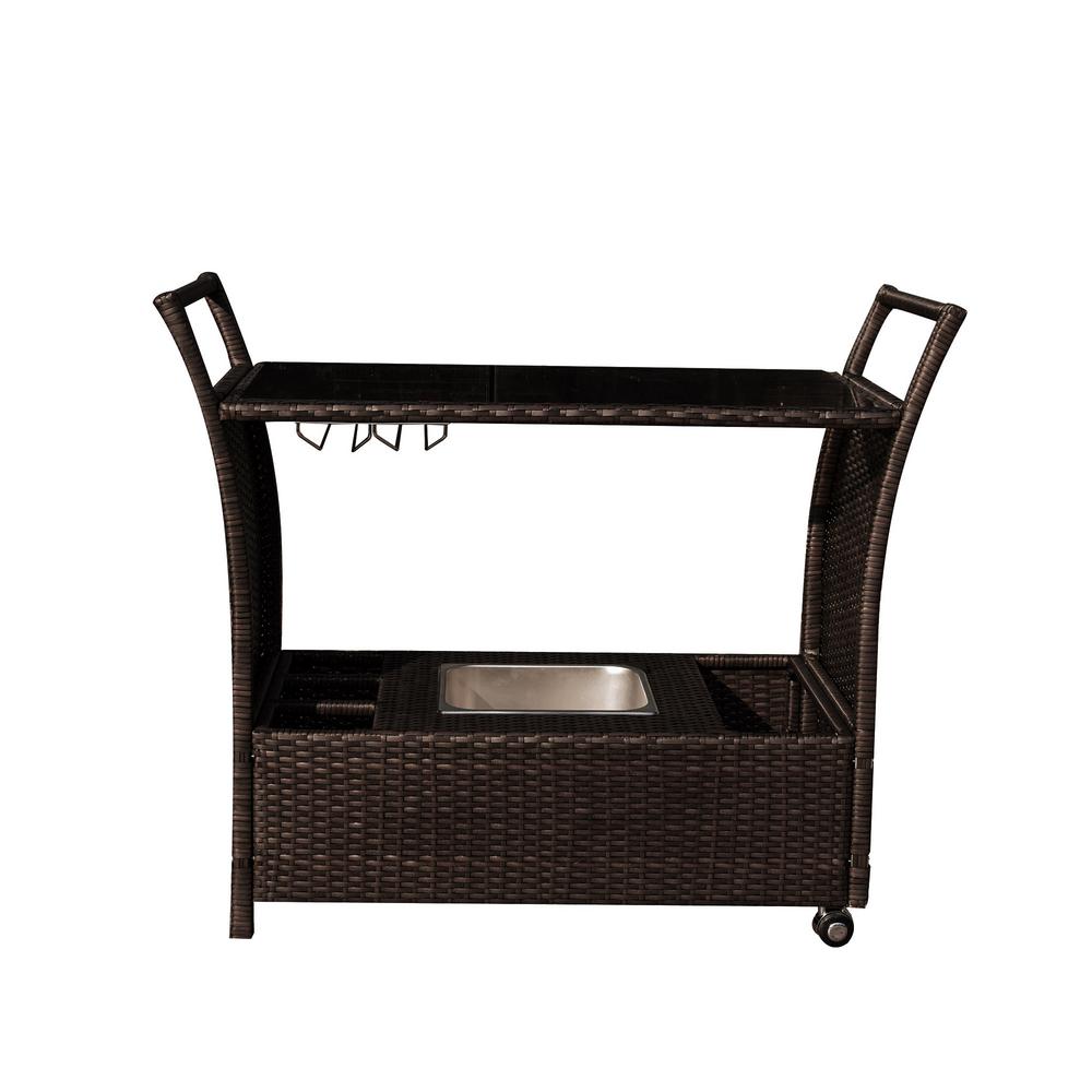 Outdoor Bar Carts Furniture The Home Depot Outdoor Bar Cart