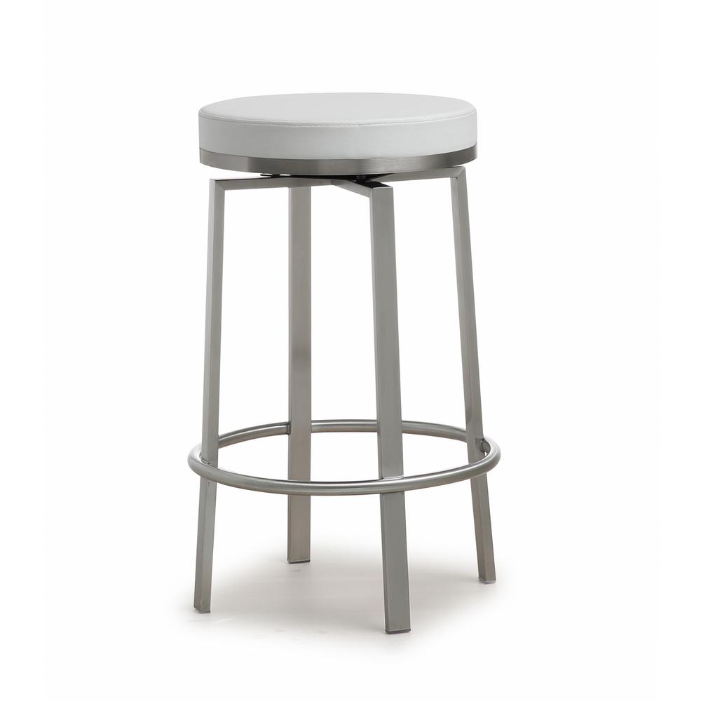 Tov Furniture 26 In Pratt White Steel Counter Stool Set Of 2 Pratt White Steel Counter Stool Set Of 2
