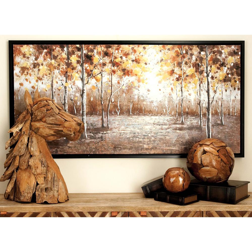 Litton Lane 28 In X 55 Autumn Trees And Leaves Hand Painted Autumn Trees And Leaves Hand Painted