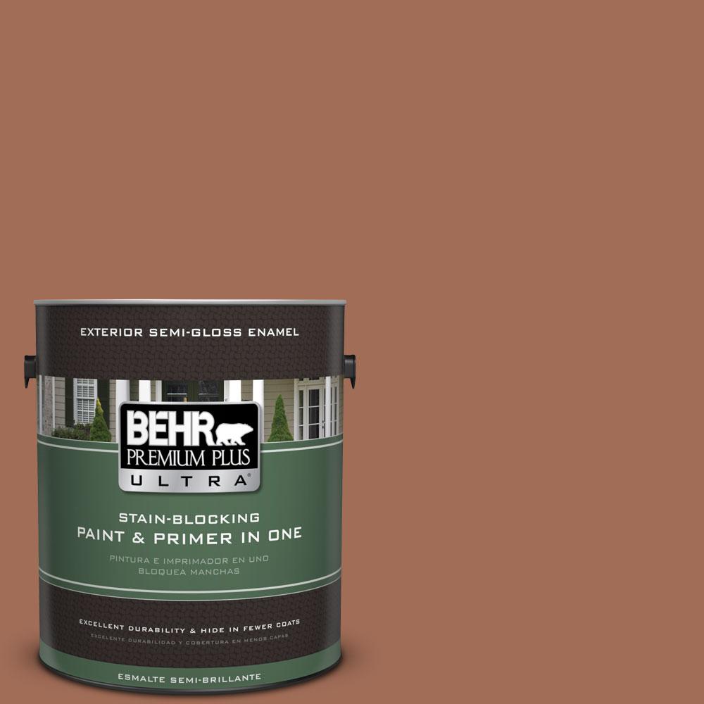 BEHR Premium Plus Ultra 1gal. 230F6 Earth Tone SemiGloss Enamel Exterior Paint585301 The