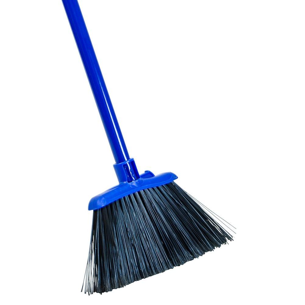 ANGLE BROOM ALL Purpose Hanging Loop Steel Handle Poly Bristle Washable