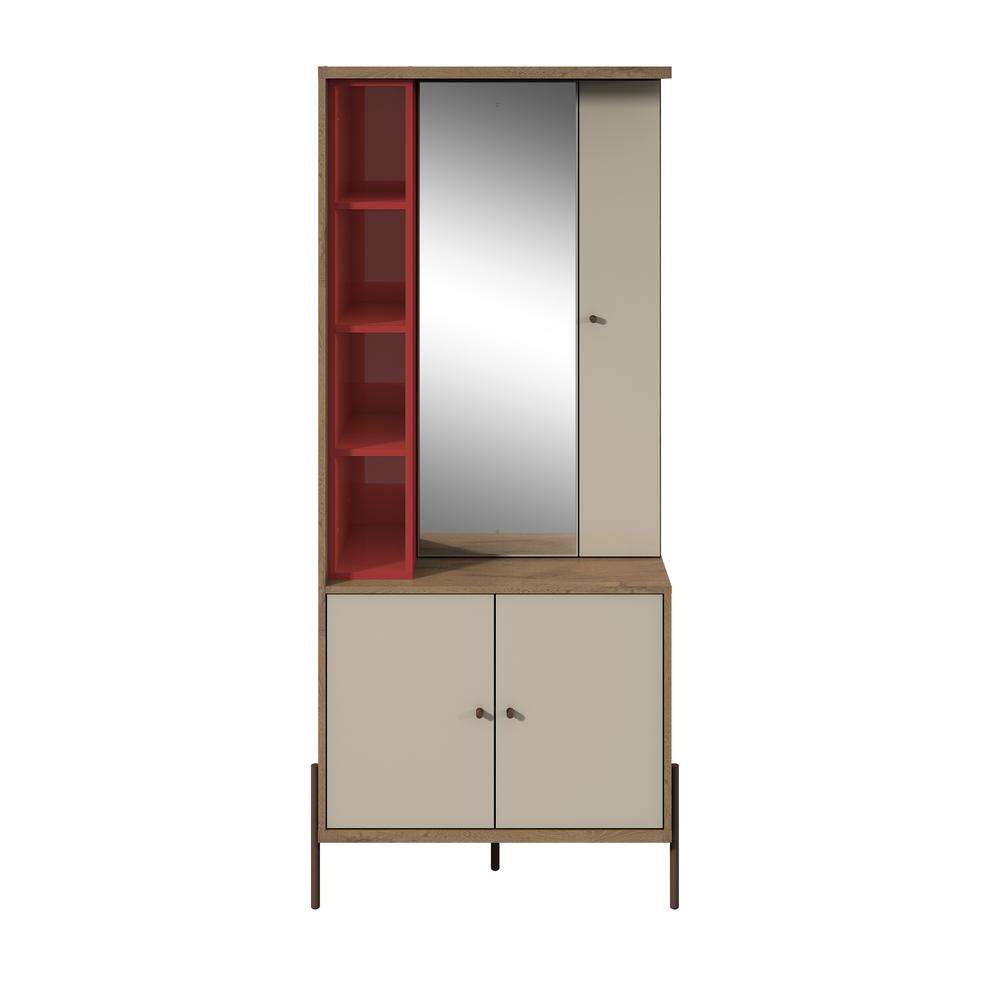 Manhattan Comfort Joy Red And Off White Vanity Jewelry