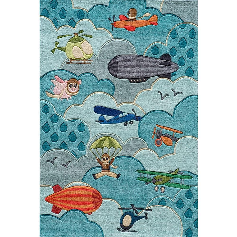 Momeni Caprice Collection Sky Blue 8 Ft X 10 Indoor Area Rug Momeni Caprice Collection Sky Blue 8 Ft X 10 Indoor Area Rug