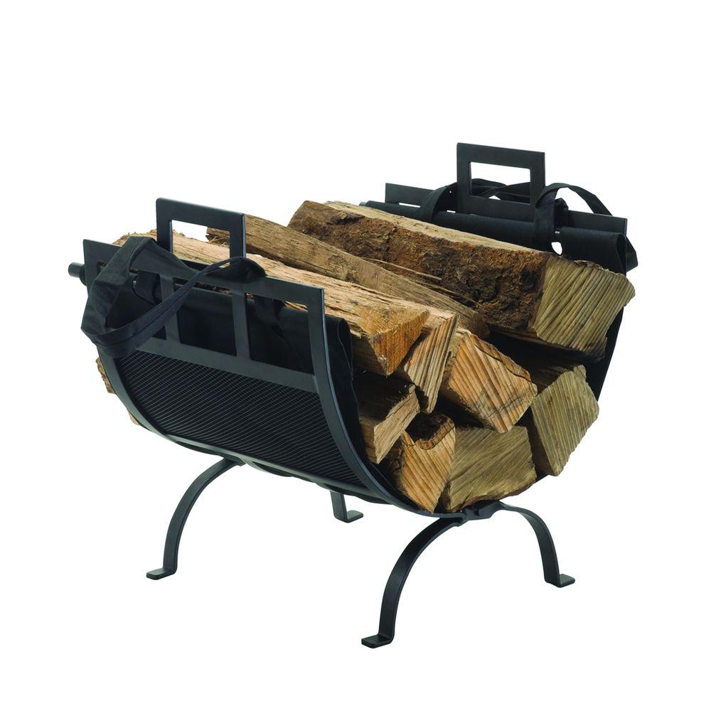 Pleasant Hearth 1 4 Ft Decorative Firewood Rack With Removable