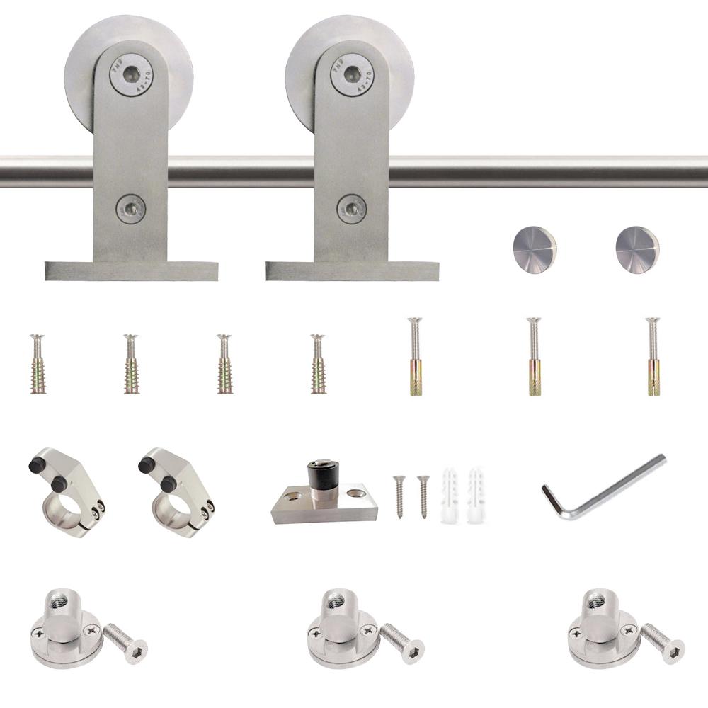 Winsoon 5 Ft 60 In Stainless Steel Sliding Barn Door Hardware