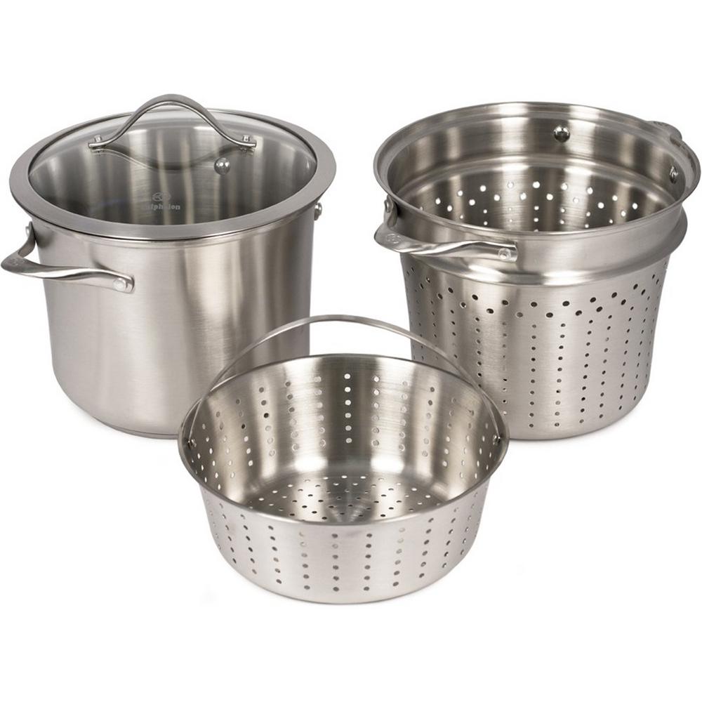 Calphalon Contemporary 8 Qt Stainless Multi Pot Lr8608mp The Home Calphalon Contemporary 8 Qt Stainless Multi Pot