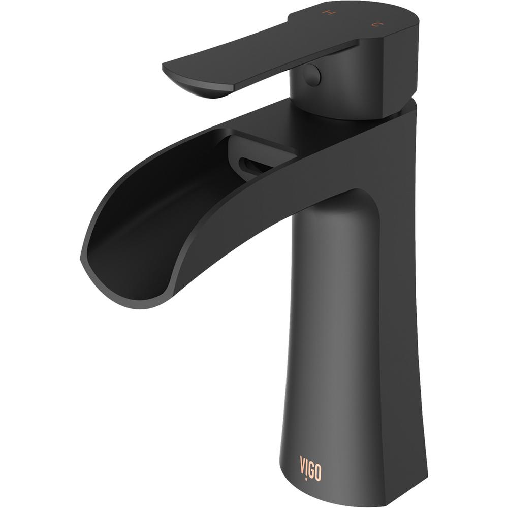 Vigo Ileana Single Hole Single Handle Bathroom Faucet In Matte Black Vg01042mb The Home Depot