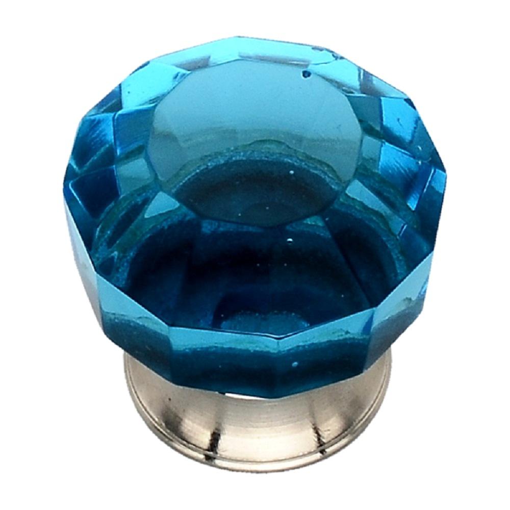 Mascot Hardware 1 1 4 In Blue Crystal Cabinet Knob Ck470 The