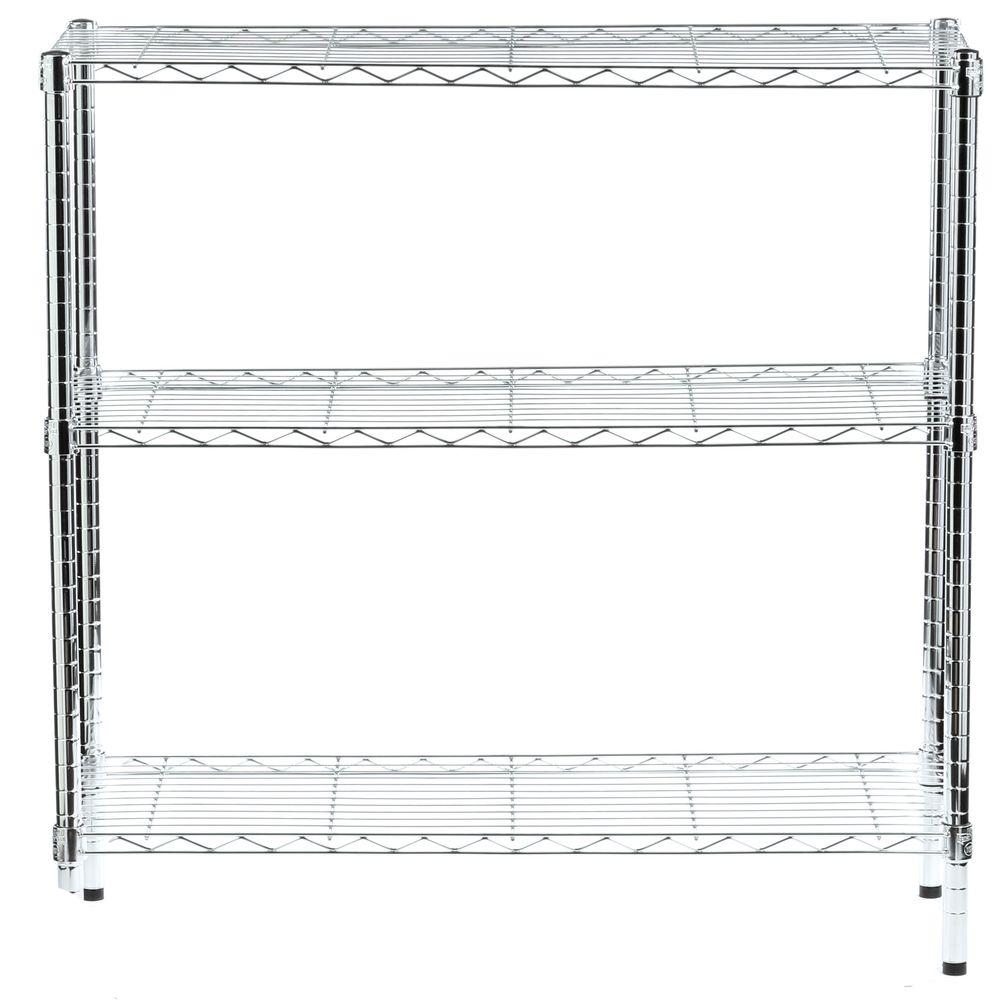 HoneyCanDo 36 in. H x 36 in. W x 14 in. D 3Shelf Shelving Unit in