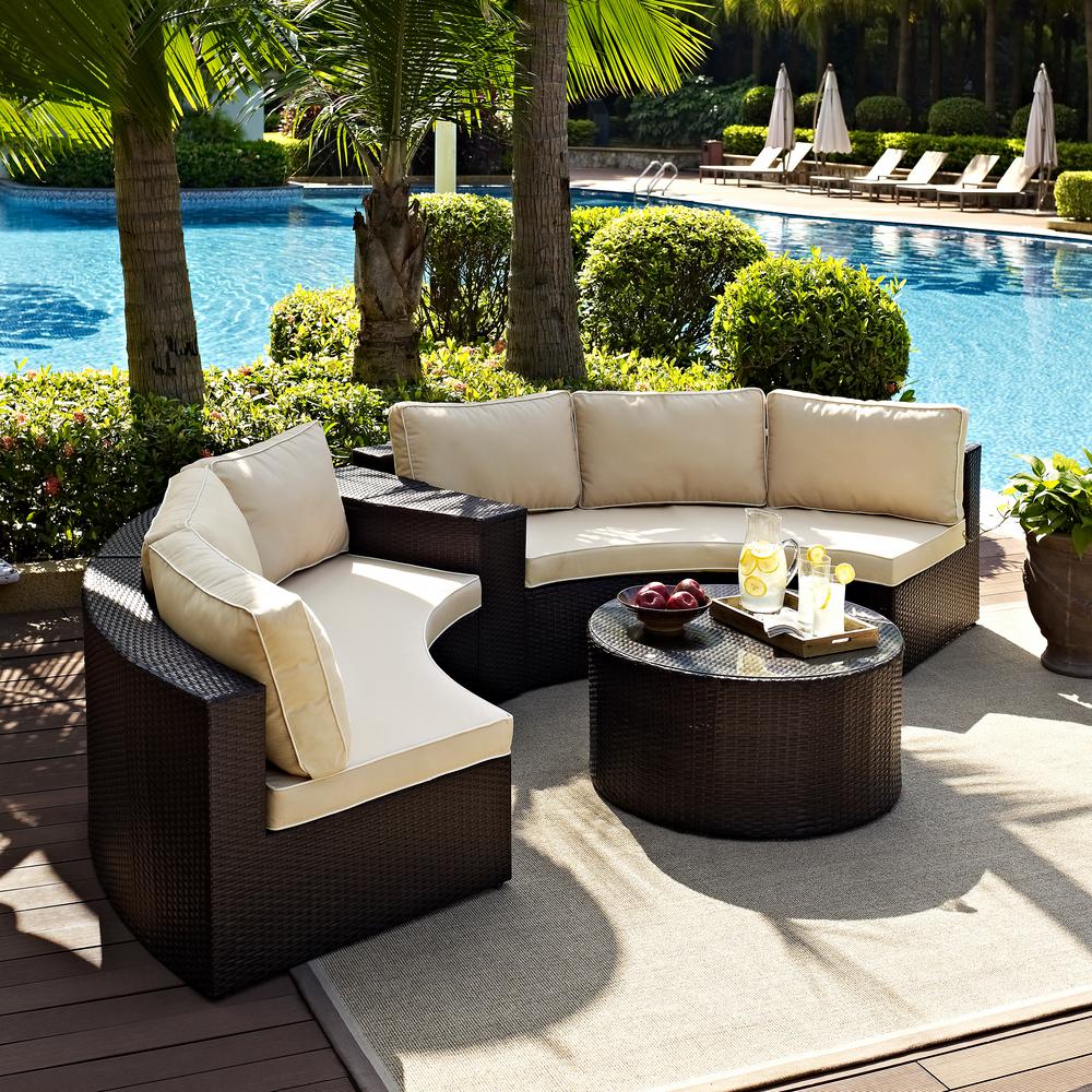 Crosley Catalina 4 Piece Wicker Outdoor Sectional Set With Sand Cushions Ko70035br The Home Depot - Mcleland Design Catalina 4 Pc Resin Wicker Patio Set Crosley Catalina 4 Piece Wicker Outdoor Sectional Set With Sand Cushions Ko70035br The Home Depot - Mcleland Design Catalina 4 Pc Resin Wicker Patio Set