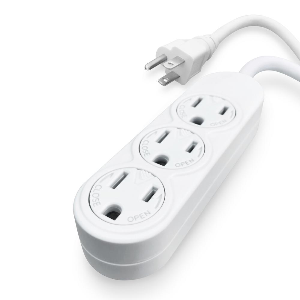 Snow Joe 3Outlet 2 ft. 14/3Guage Vinyl Indoor UL Rated Extension Cord