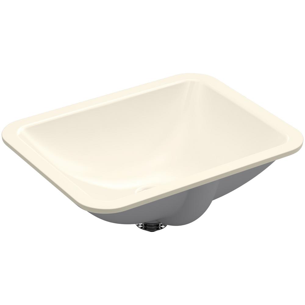Kohler Almond Bathroom Sinks Bath The Home Depot Caxton Rectangle Undermount Bathroom Sink In Almond