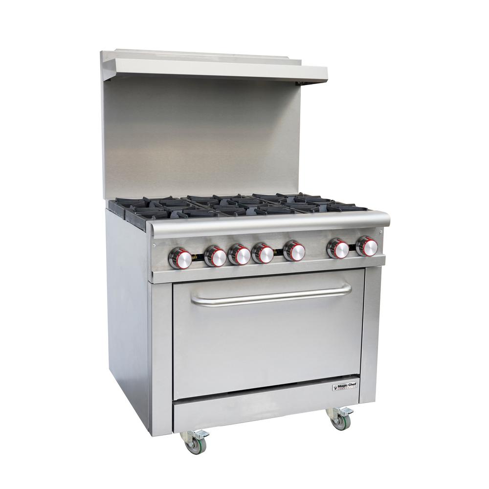 Magic Chef 36 in. Commercial Gas Range in Stainless SteelM36GR The
