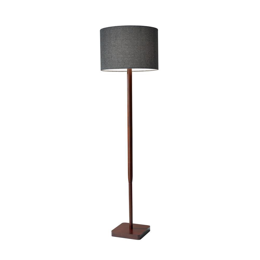 Adesso Hamptons 65 In Walnut Floor Lamp 3338 15 The Home Depot Walnut Floor Lamp