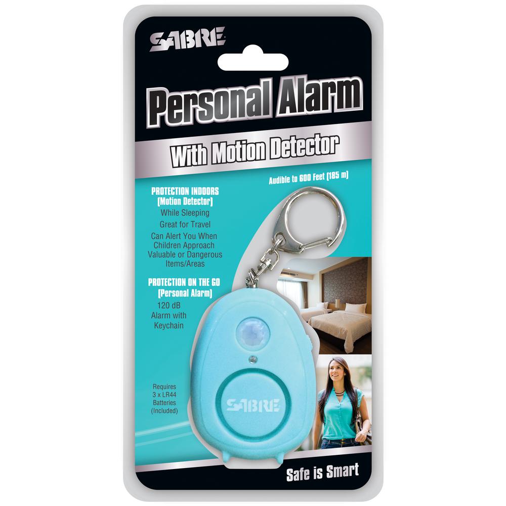 Sabre Personal Alarm with Motion Detector Magnet and Key Ring-PA-MDM-TQ