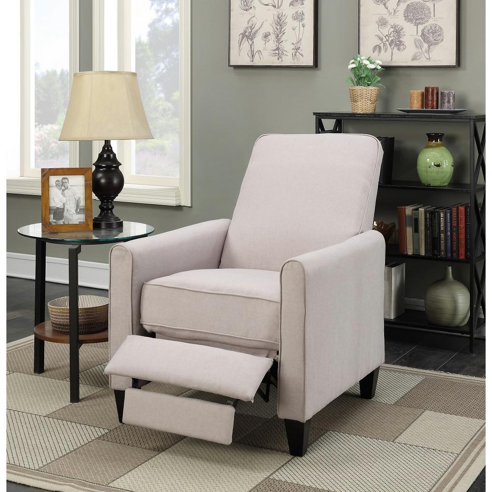 Beige Linen Push Back Recliner-73015-89BE - The Home Depot