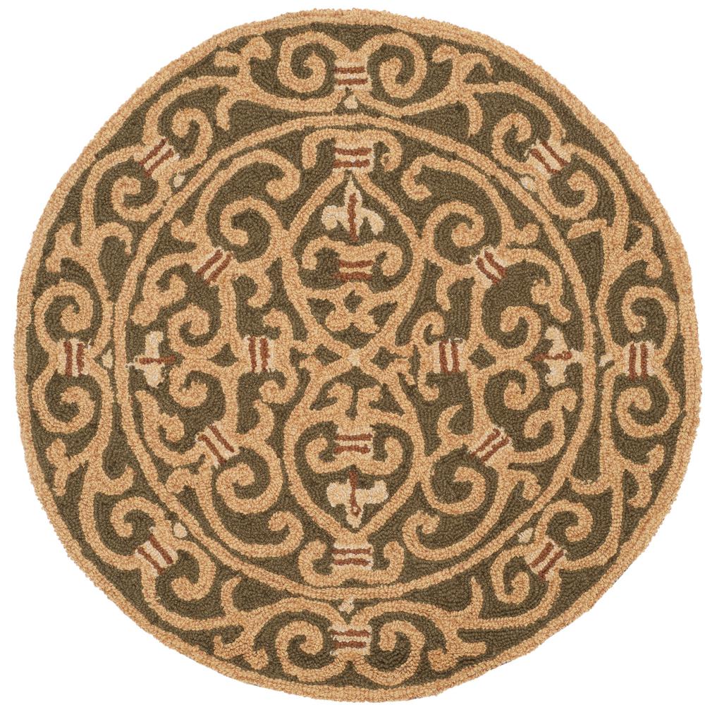 Safavieh Chelsea Light Green 3 ft. x 3 ft. Round Area RugHK11B3R