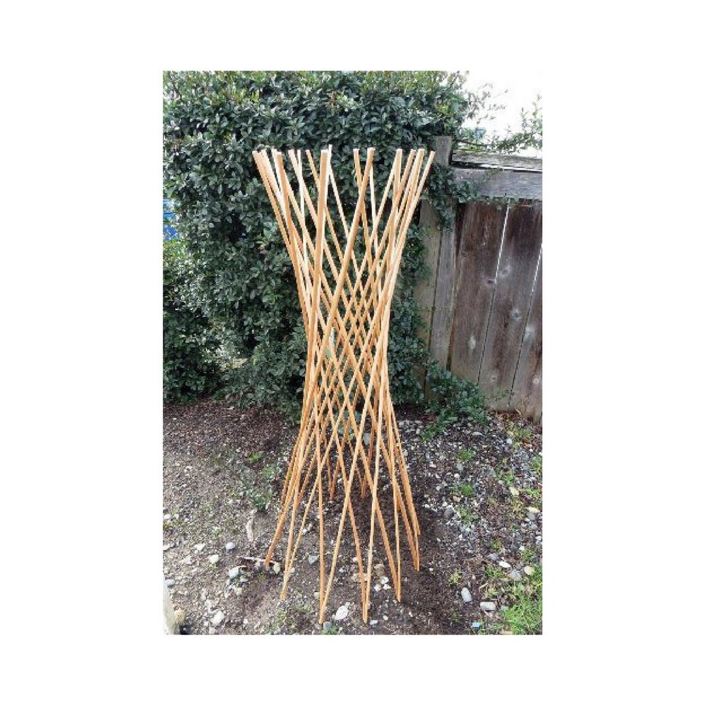 MGP 30 in. H x 60 in. W Circular Willow Lattice Trellis FenceCWF60