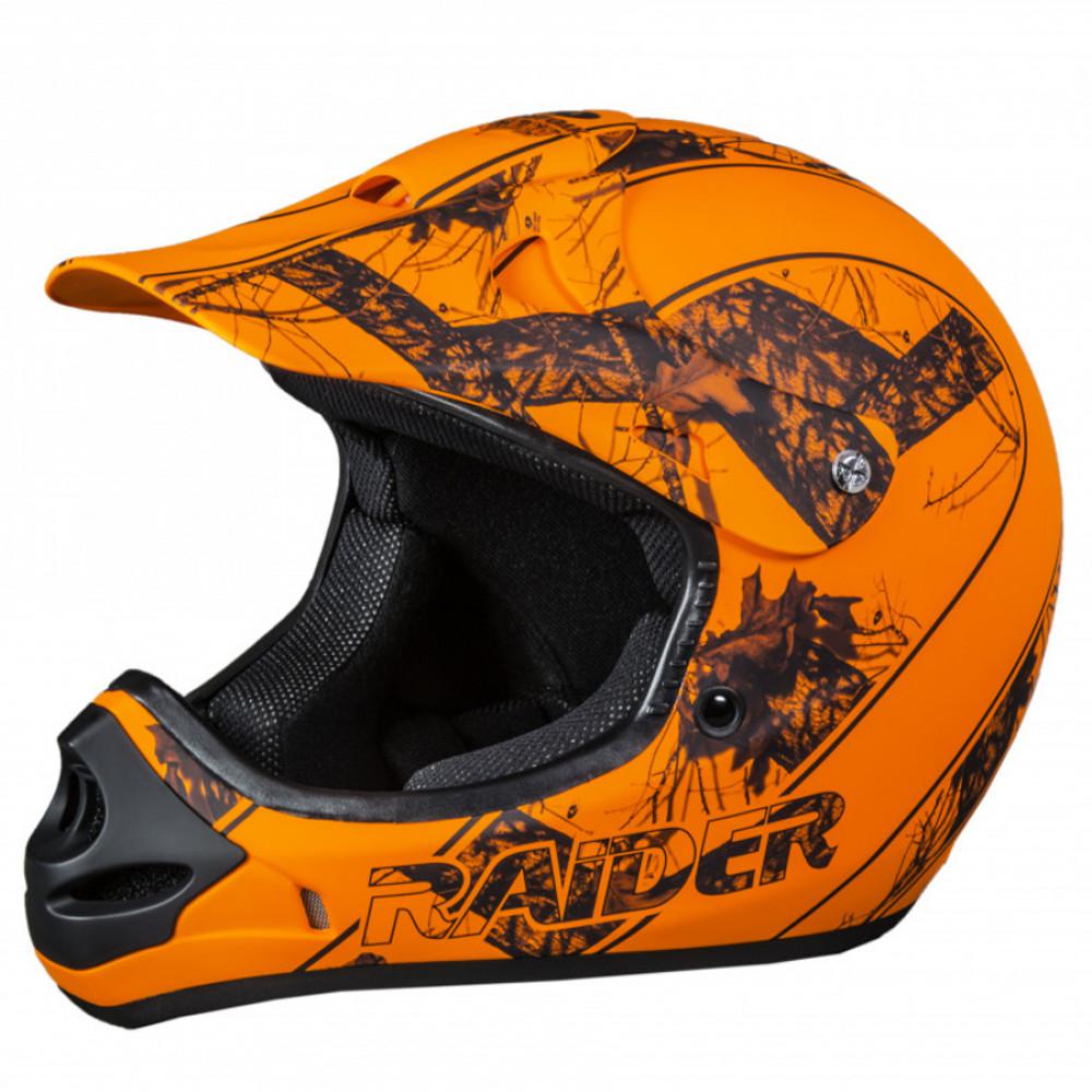 orange dirt bike helmet