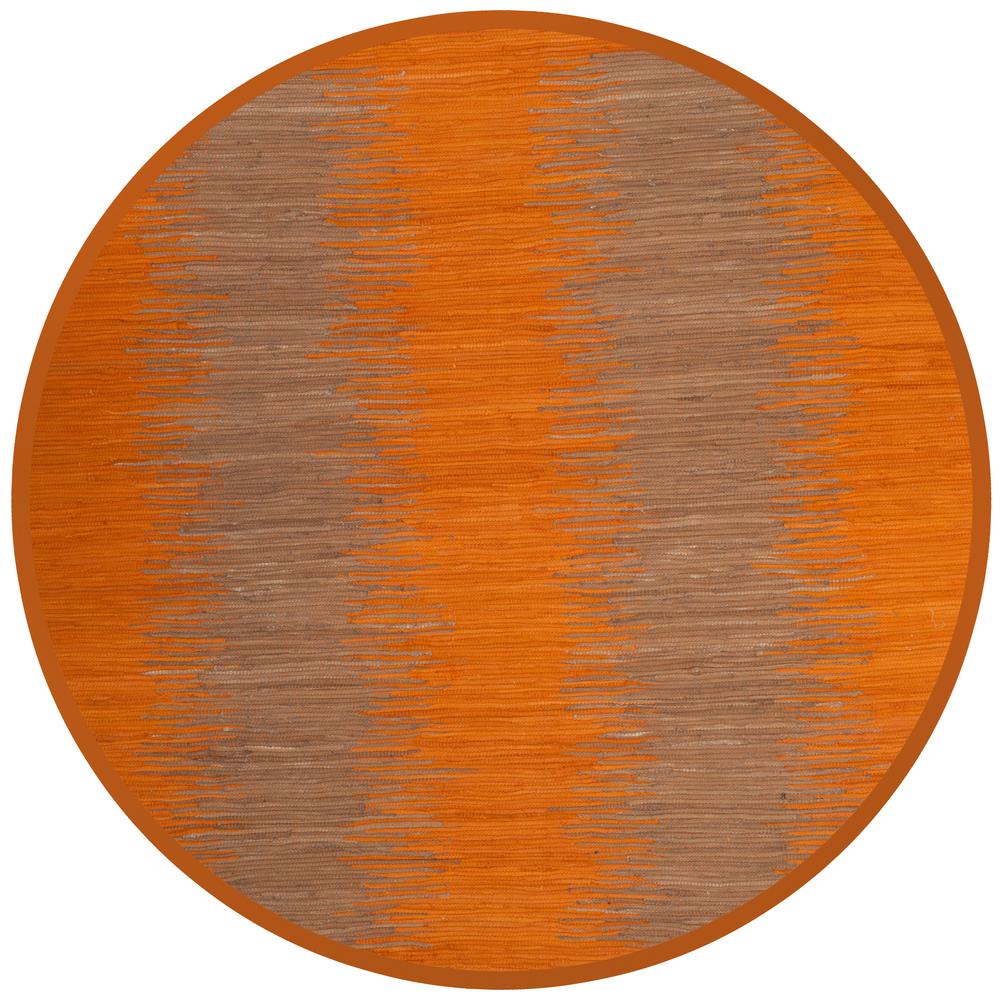 Round Orange Area Rugs The Home Depot Montauk Orange 6 Ft X Round Area Rug Gold Navy Ivory Gray