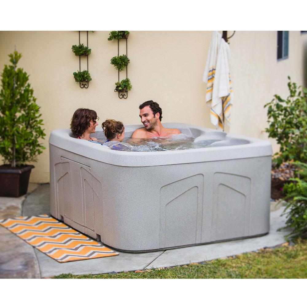 Lifesmart LS100DX 4Person 20Jet 110Volt Plug and Play Spa with WaterfallBermudaDX The Home
