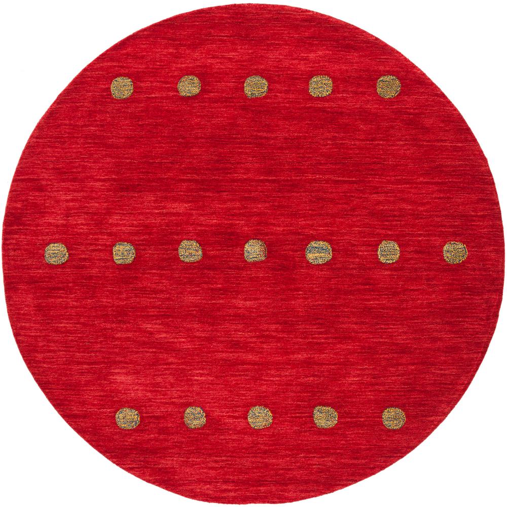 Safavieh Himalaya Red 6 ft. x 6 ft. Round Area Rug-HIM590Q-6R - The ...