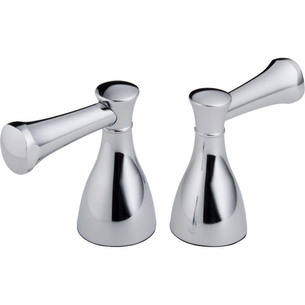 Delta Pair Of Lockwood Lever Handles For Roman Tub Faucets In Chrome H640 The Home Depot 2807