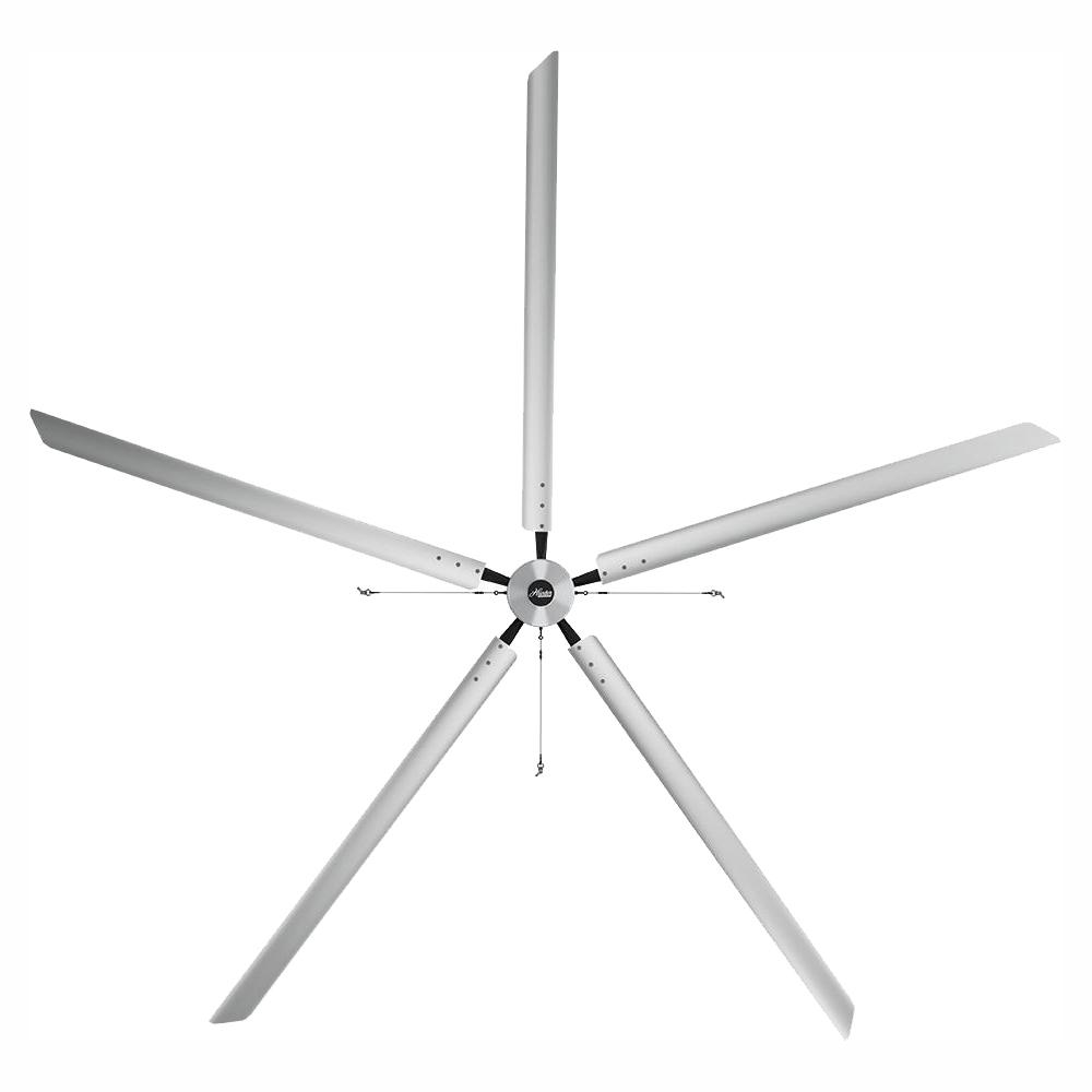Hunter Industrial Titan 20 Ft 220 Volt Indoor Anodized Aluminum 3 220 Volt Indoor Anodized Aluminum 3 Phase Commercial Ceiling Fan
