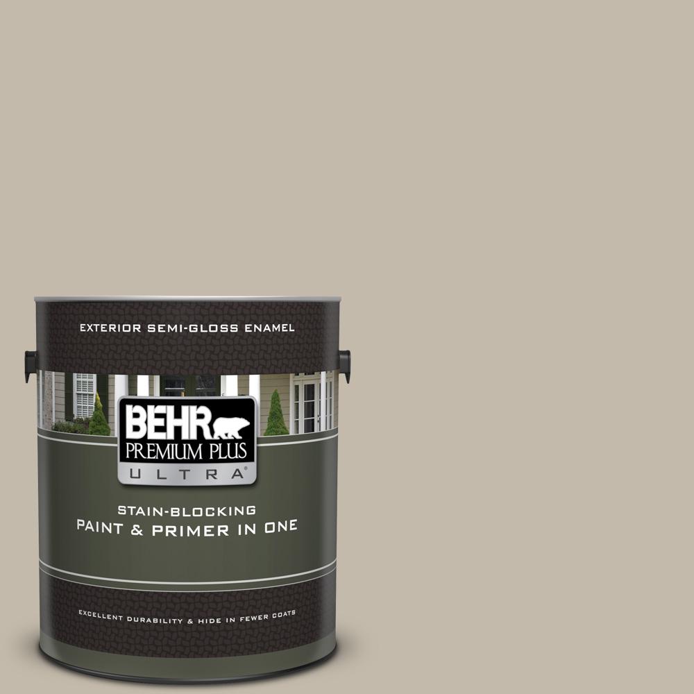 Behr Premium Plus Ultra 1 Gal 730c 3 Castle Path Semi Gloss Enamel 730c 3 Castle Path Semi Gloss Enamel Exterior Paint And Primer In One