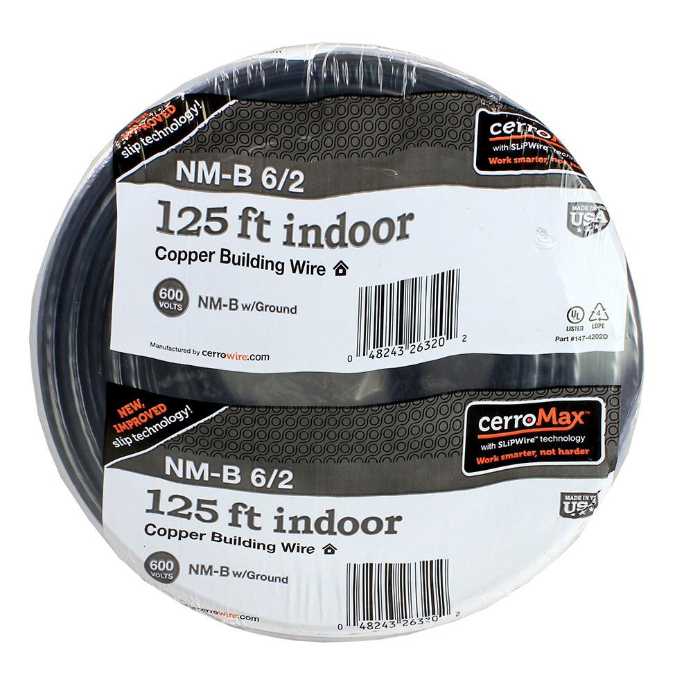 Cerrowire 125 ft. 6/2 NM-B Wire-147-4202D - The Home Depot