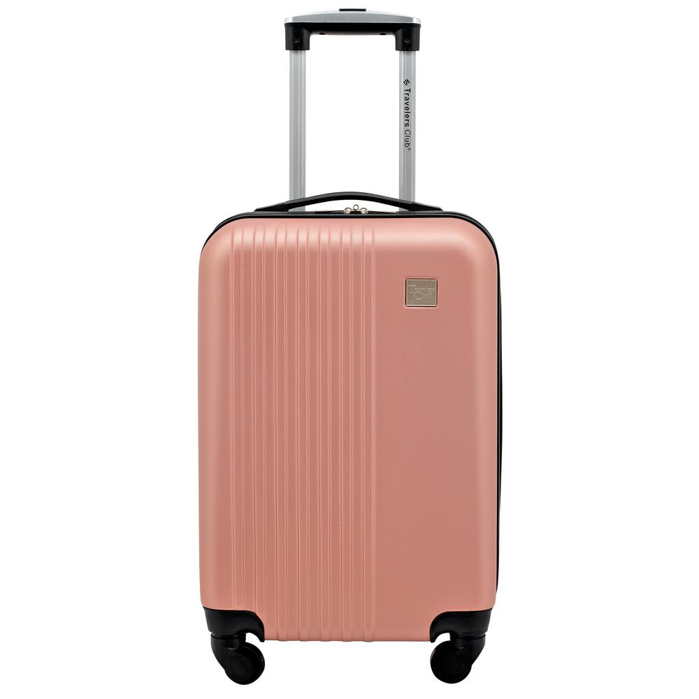 Travelers Club Samantha 20 in. Hardside Carry-On Luggage/Suitcase with Spinners, rose gold