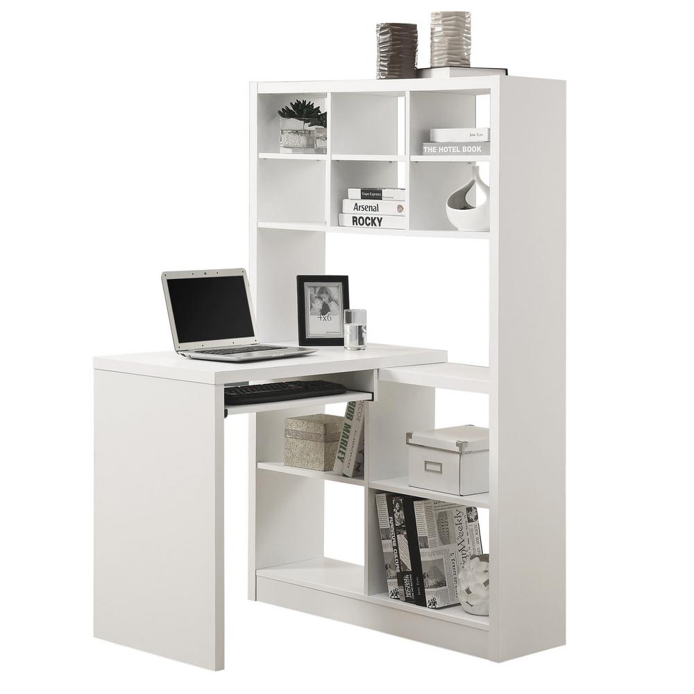 Monarch Specialties 2 Piece White Office Suite I 7022 The Home Depot