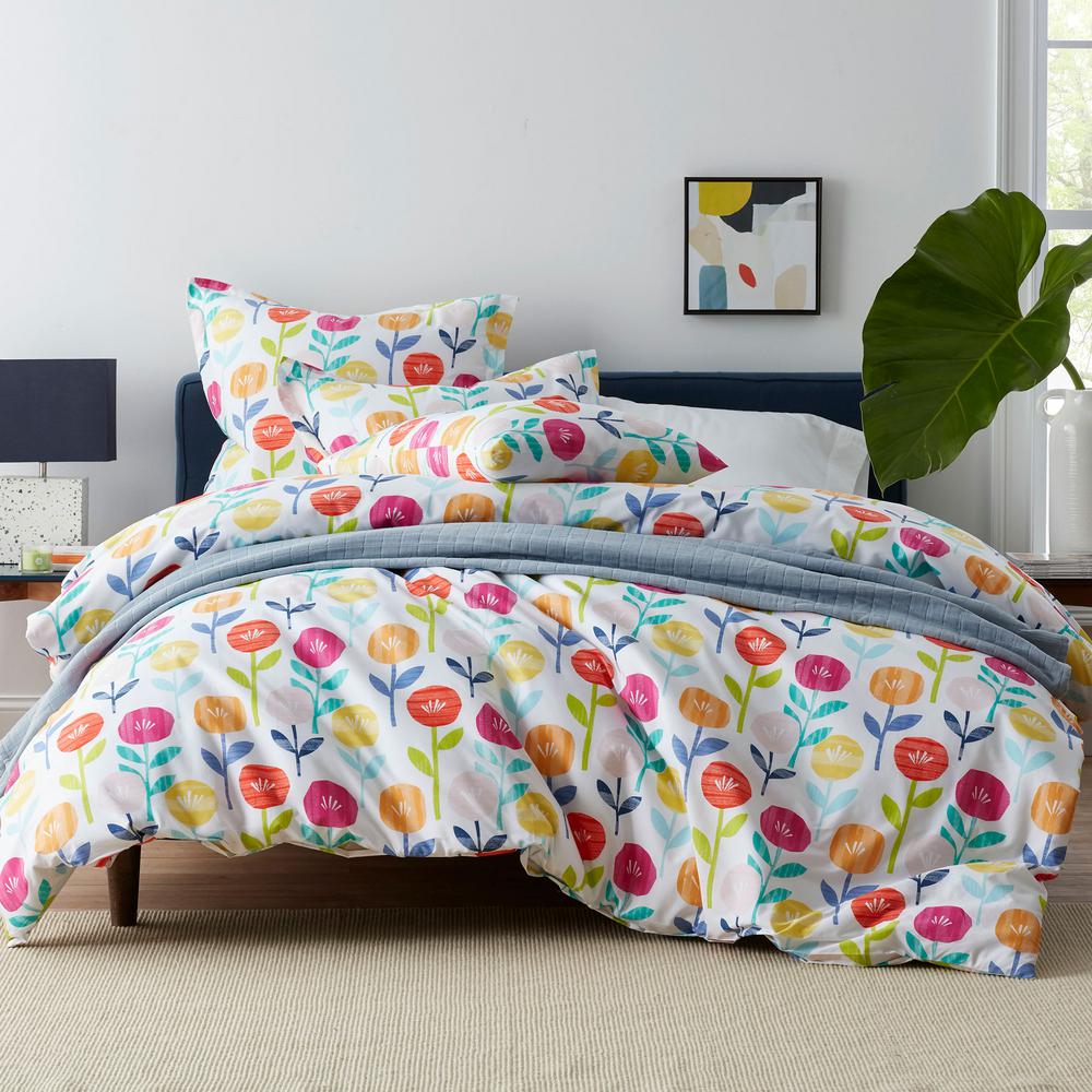 The Company Lollipop Fl Cotton Percale King Duvet Cover Lollipop Fl Cotton Percale King Duvet Cover