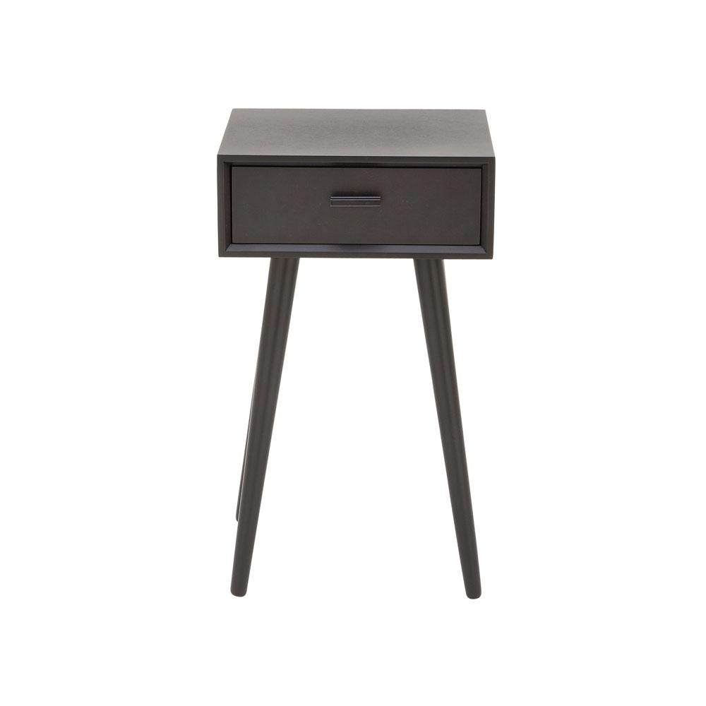 Litton Lane 1 Drawer Modern Black Wooden Accent Table 96389 The 1 Drawer Modern Black Wooden Accent Table