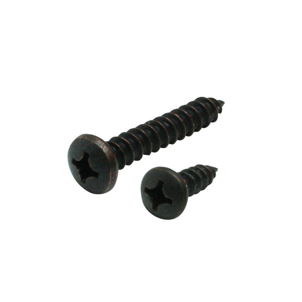 Everbilt #14 x 1-1/2 in. and #12 x 3/4 in. Oil-Rubbed Bronze Heavy Duty ...