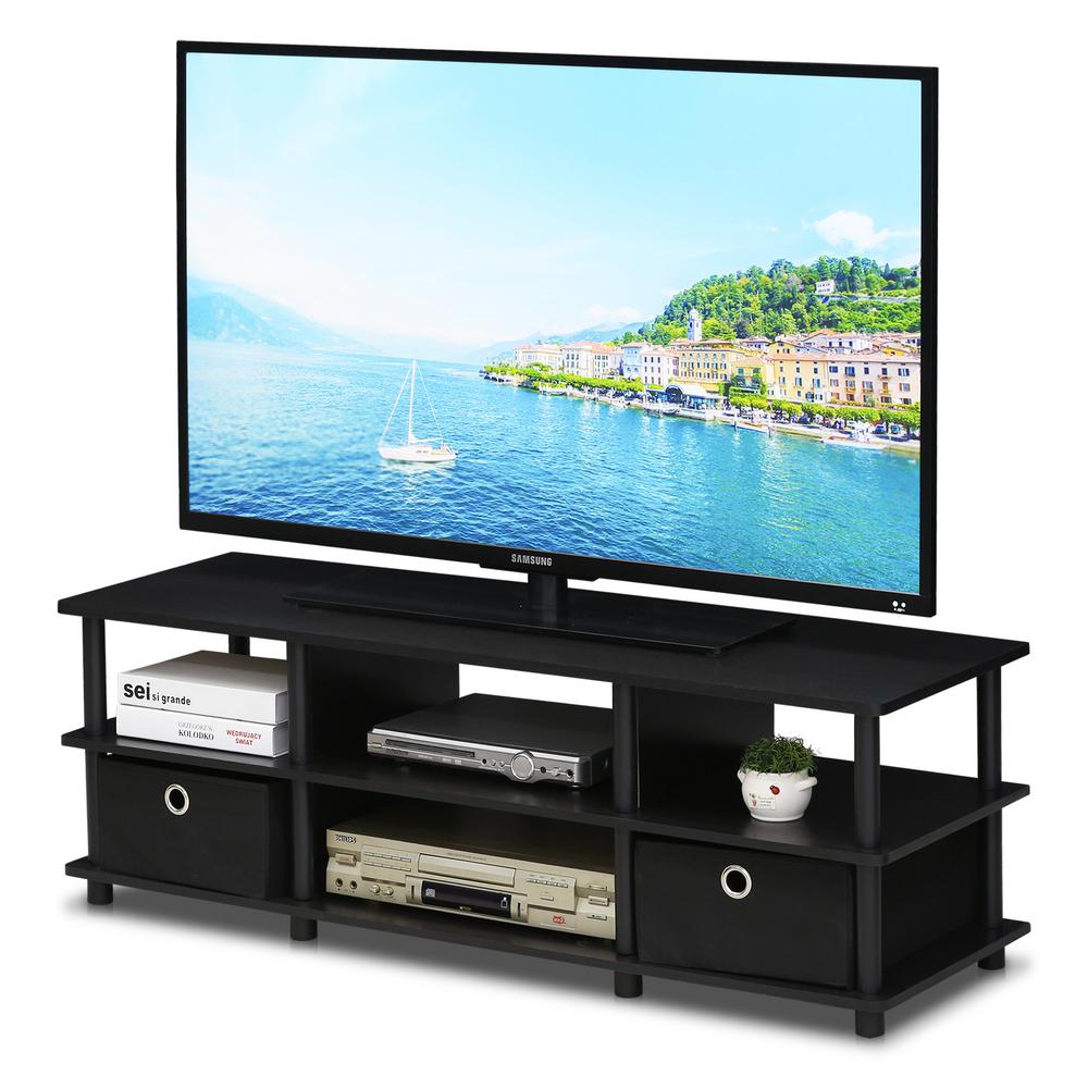 Furinno Stand Entertainment Center for TVs up to .A 46 Inch - Econ Brown, Expresso