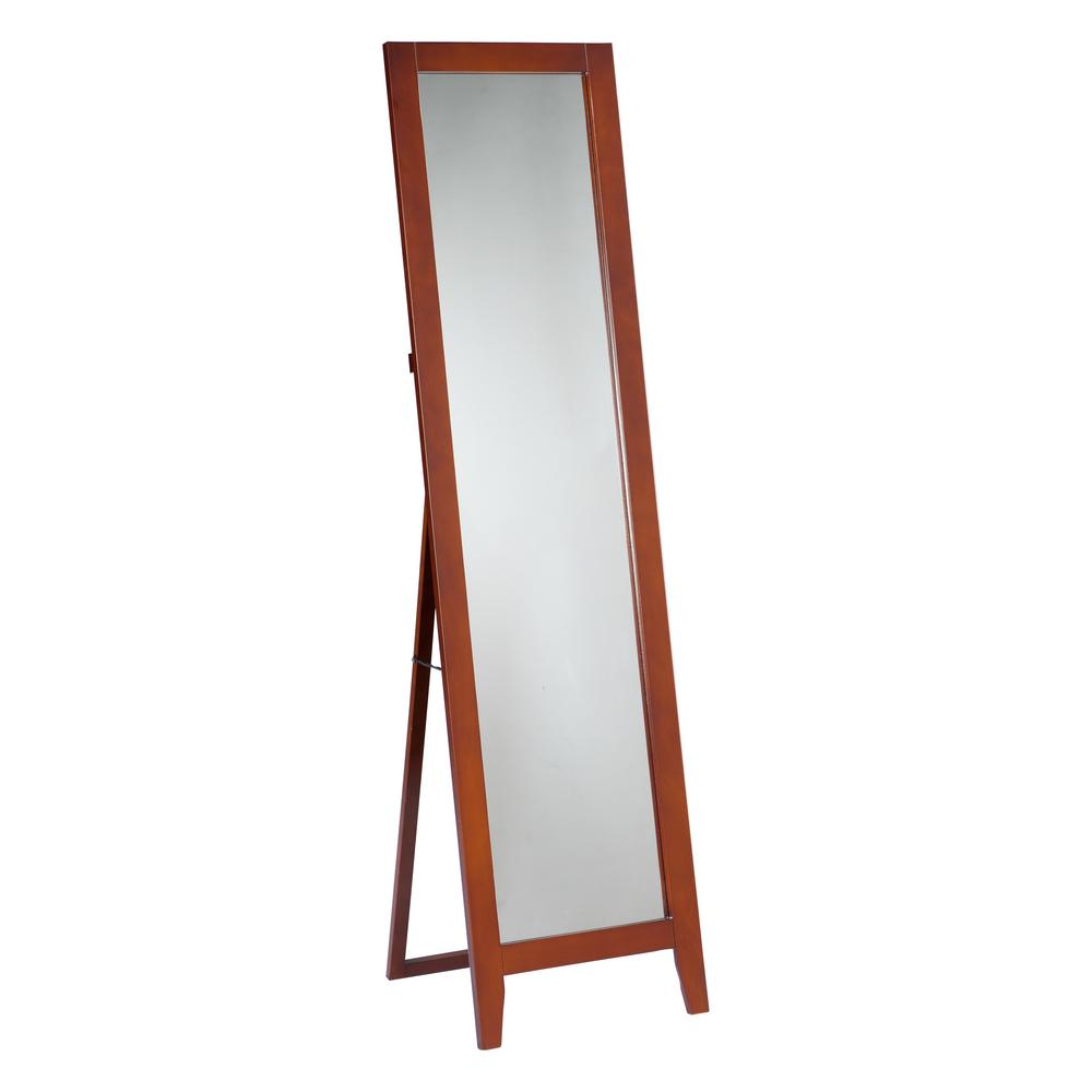 Kings Brand Furniture Brown Wood Frame Easel Floor Mirror B3509M The Home Depot
