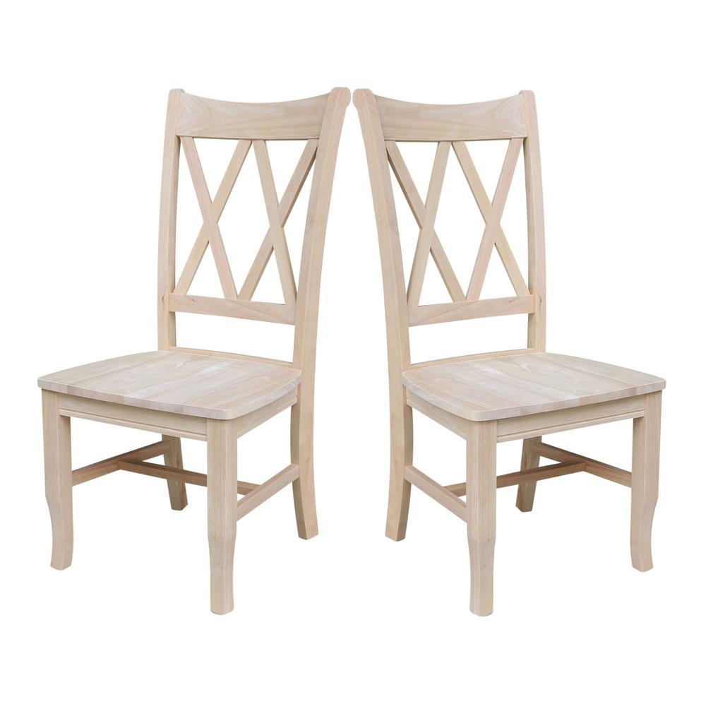 International Concepts Unfinished Wood Mission Dining Chair (Set of 2