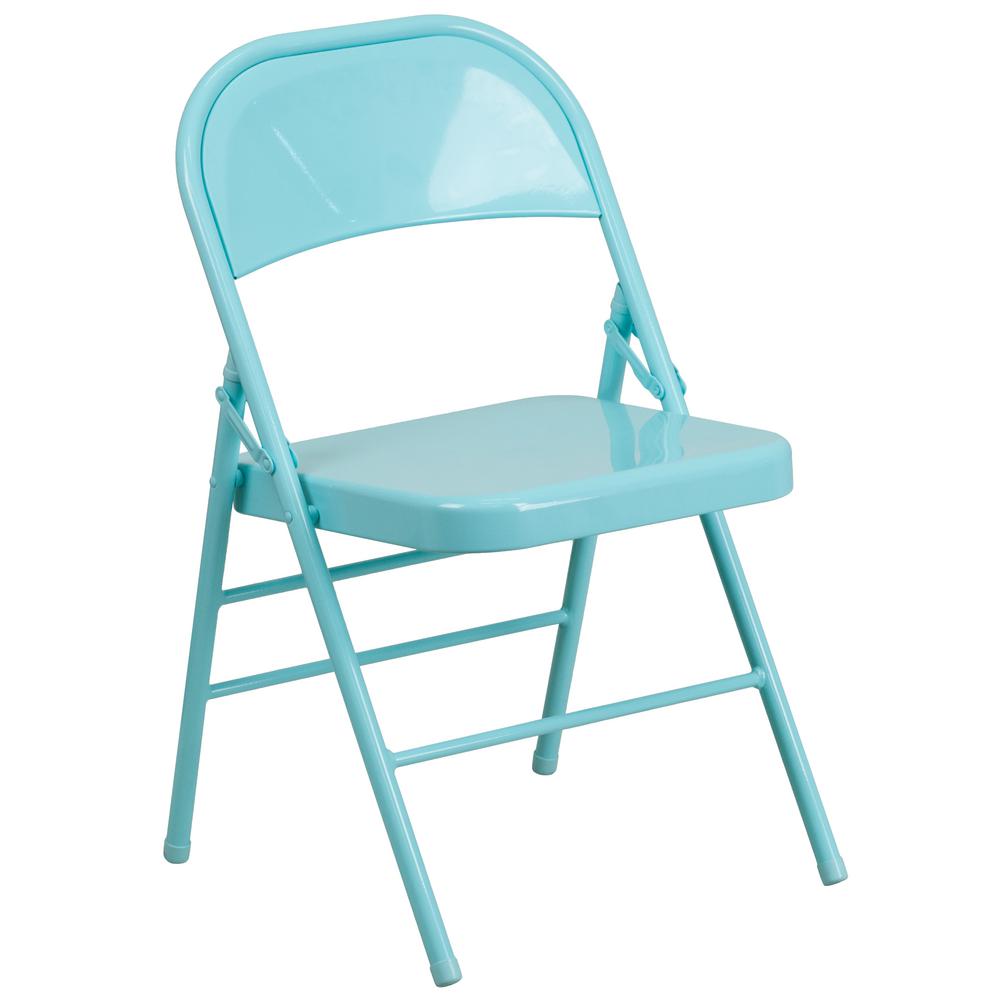 Coral Metal Stackable Folding Chair