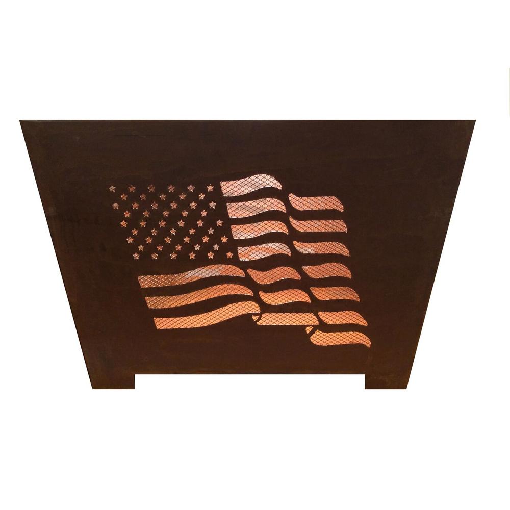 Esschert Design Flag 24 In X 16 In Square Steel Wood Burning