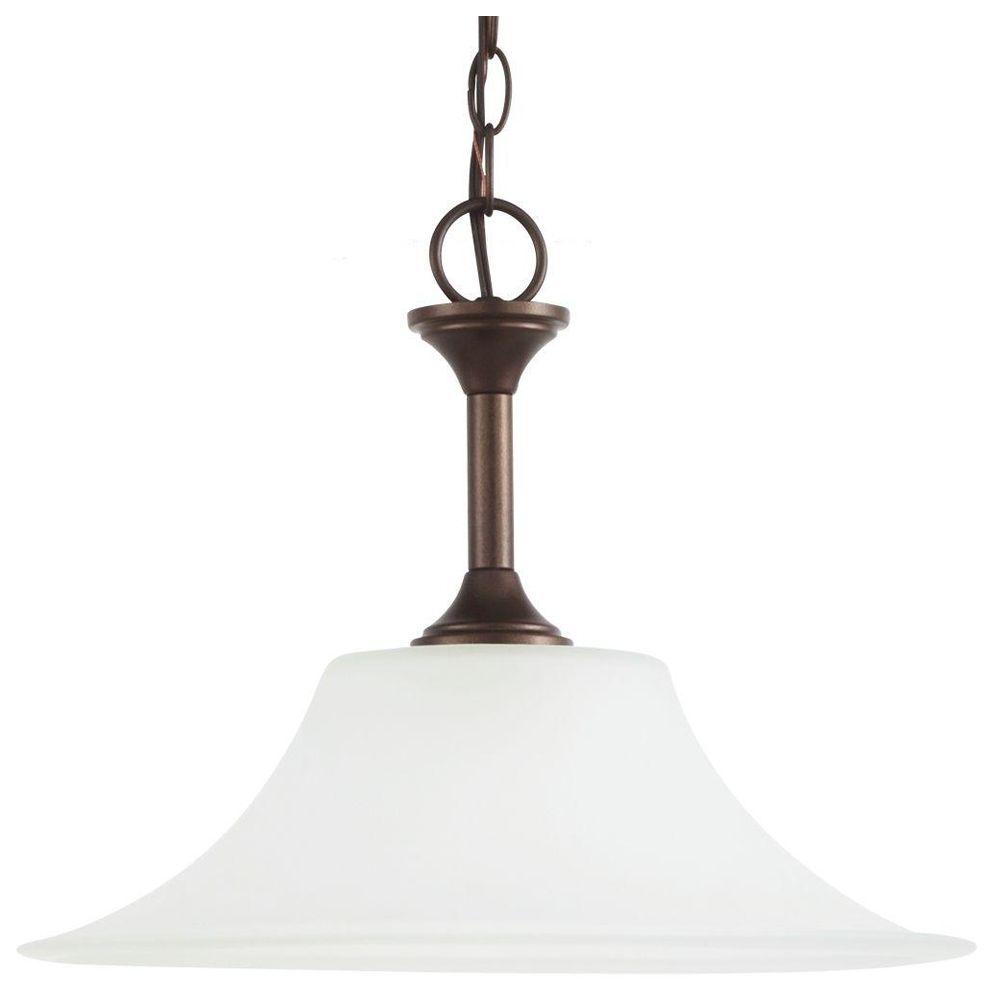 Sea Gull Lighting Holman 1Light Bell Metal Bronze Pendant65806827