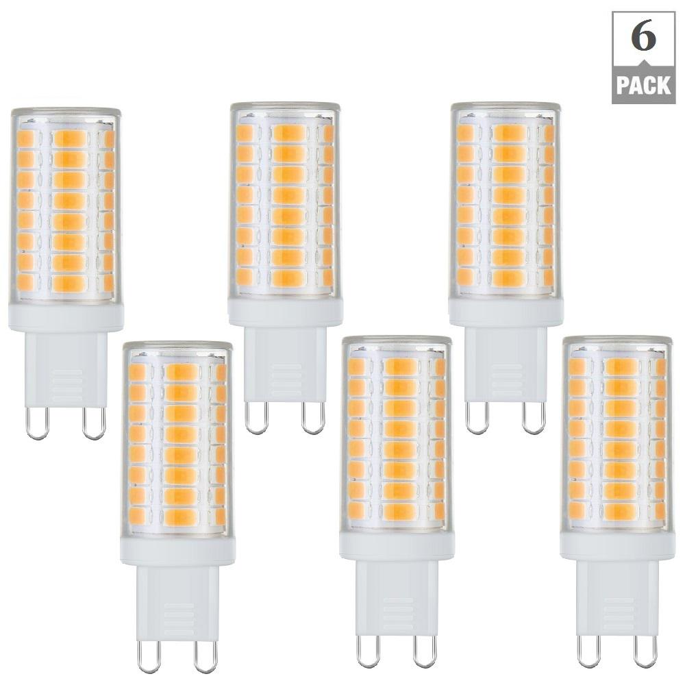 G9 Led Bulbs Light The Home Depot 40 Watt Equivalent G9 Base Dimmable Soft White Led Light Bulb 6 Pack