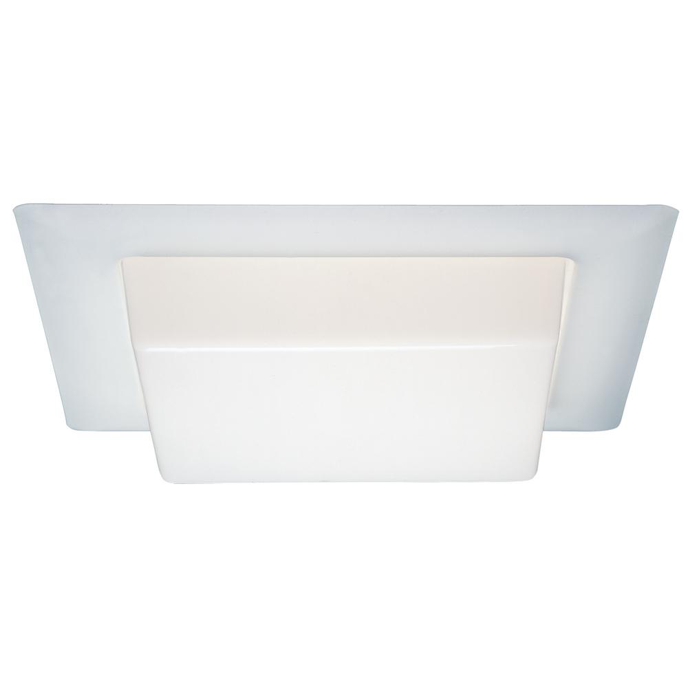 Halo 8 in. White Recessed Ceiling Light Square Trim with Drop Diffuser