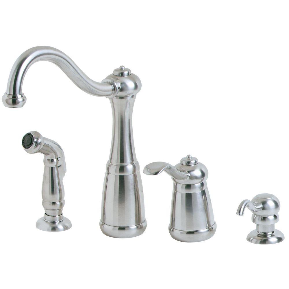 Pfister Marielle SingleHandle Side Sprayer Kitchen Faucet and Soap